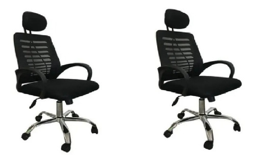 Imagen 1 de 8 de Silla De Escritorio Respaldo Alto Combo X 2 Unidades
