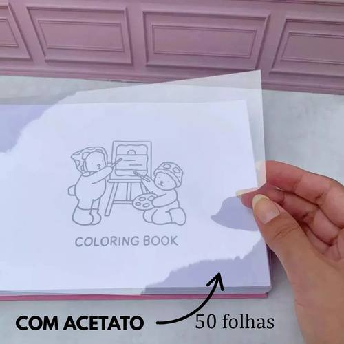 2 Lindos Libros Para Colorear Con Forma De Osito, Tapa Dura,