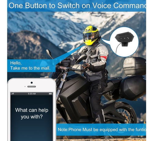 Imagen 5 de 10 de Audífonos Inalámbricos Bluetooth Para Casco De Motos