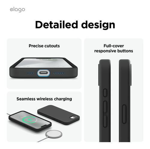 Funda Silicona Con Felpa Para Iphone 16e 2025 Negro Con Manzanita