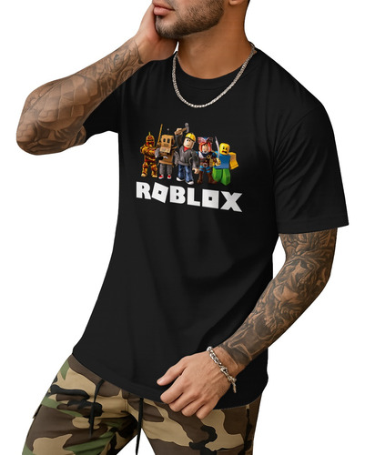 Camisa Camiseta Algodão Unissex Jogo Roblox Avatar De Noob