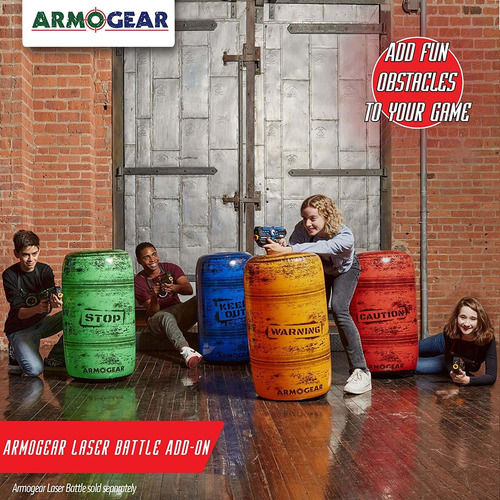 Armogear Juego De 4 Barriles De Batalla Inflables Con Bomba