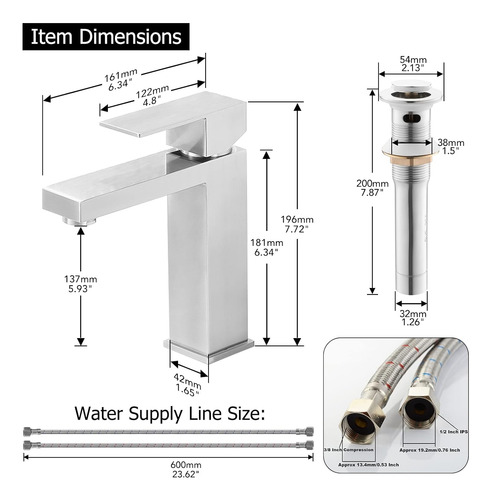 Grifo Del Lavabo Del Cuarto De Baño, Con El Desagüe Emergent