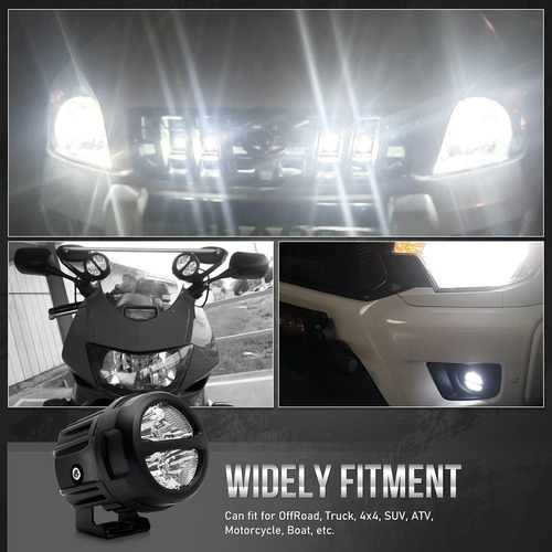 Luces De Conducción Led De 40w, 3 Pulgadas 4800lm De Lámpara