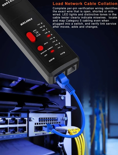 Imagen 5 de 7 de Elegiant Rastreador Y Comprobador De Cables Rj11 Rj45.