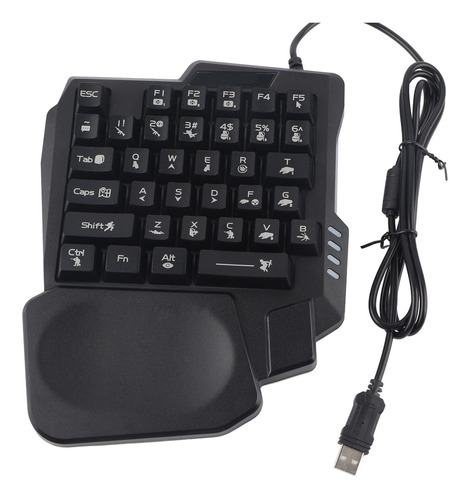 Teclado Para Jogos De 35 Teclas Com Uma Mão, Amplo, Impermeá