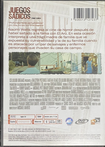 Juegos Sadicos / Funny Games - Dvd Naomi Watts, Tim Roth (Usado)