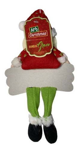 Mini Guirlanda Pequena Natal Papai Noel 24cm Verde Modelo 2