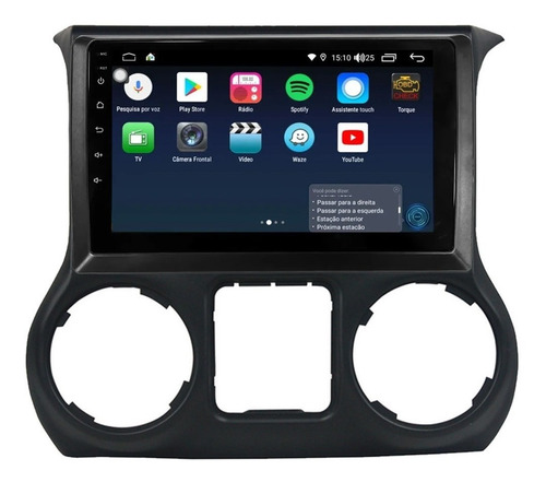 Multimídia Aikon Próton 4+64gb Wrangler Rubicon 12 13 14 15