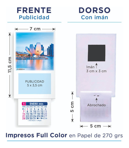 Almanaques Para Heladera - Con Imán X100u.