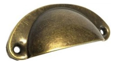 Tirador Para Mueble Tipo Conchilla Bronce Antiguo 