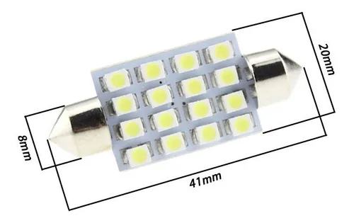 comprar Bombillo Led Fusible Tipo Galleta 16 Led 41 Mm O 4,1 Cm Larg