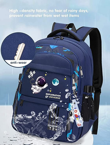 Set 5 Mochila Astronauta For Niños Y Adolescentes, Bolsa Escolar De Gran Capacidad For Niños, Primaria Y Mediaresistente Al Agualapicera Tote Lon