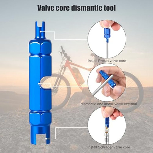 Núcleo De Válvula Crystally-10 Piezas Para Bicicleta Presta,