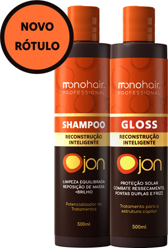 Shampoo + Gloss Ojon+7 Reconstrução Inteligente