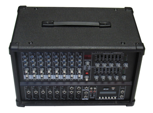 Consola Potenciada 8 Ch 800w Dsp Stereo Mp3 + Mic Pro Premi