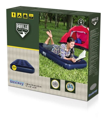 Colchon Inflable Bestway 1 Plaza 185 X 76 Cm Camping