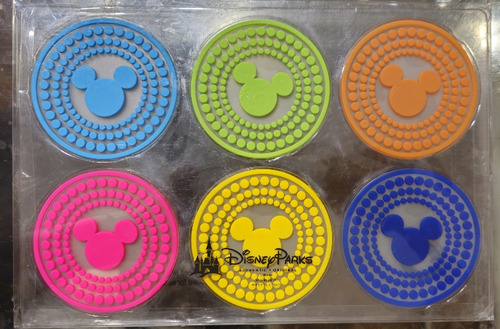 Apoya Vasos X 6 Unidadesichey Mouse - Original Disney Parks 