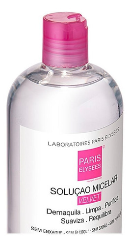 Água Micelar Velvet Paris Elysees 530ml - Laboratórios Parys