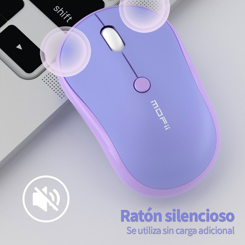 Ratón Inalámbrico Mofii M55a De Estilo Simple En Morado