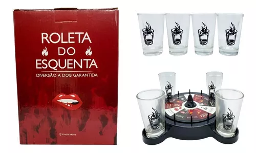 Jogo Roleta Etílica Com 16 Shot + Tabuleiro Do Amor Picante