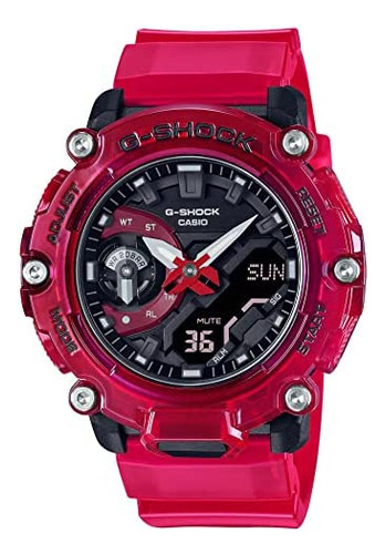 G-shock Ga2200skl-4a Reloj Sound Waves Skeleton Series, Rojo