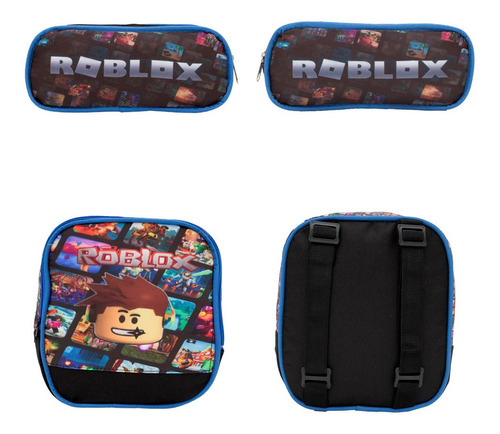 Mochila Infantil Masculina Jogo Roblox Resistente De Rodinha