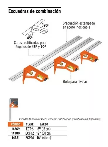 Escuadra de Combinación Profesional 12 (305 mm)