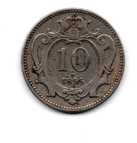 Austria Moneda 10 Heller Año 1895 Km#2802