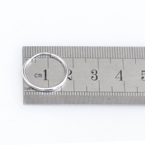 Imagem 6 de 6 de Brinco Argola Pequena De Prata 925 Redonda - 18mm Unissex