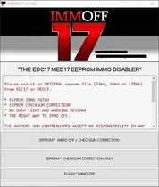 Comprar Immo Off 17 Immoff17 Para Edc17 Med 17 Ecu Eeprom Checksum