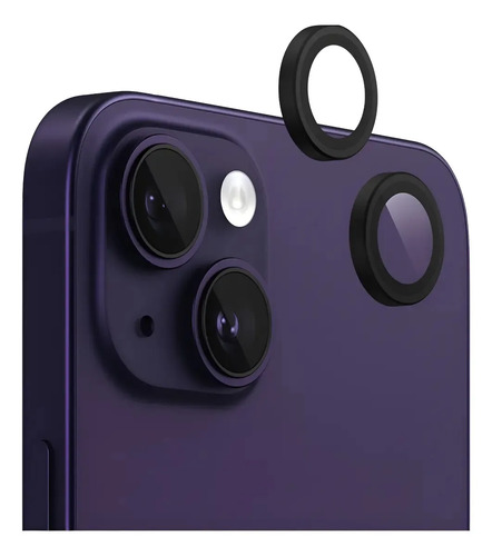 Kit Películas Lente Câmera Para iPhone 14 E 15 Normal E Plus iPhone 14 Normal Ou Plus Preto