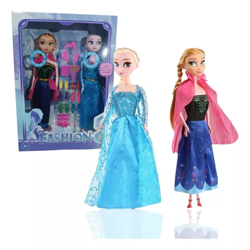 Kit com 2 bonecas Princesas Musical sendo 1 Ana e 1 Elsa do Filme