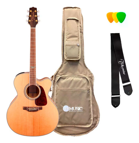 Violão Takamine Jumbo C/ Tampo Sólido Gj72ce N & Tk40d
