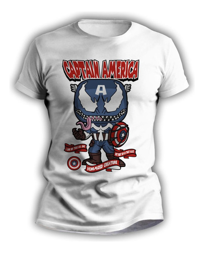 Remeras Infantiles Personalizadas Venom Capitán América 7083
