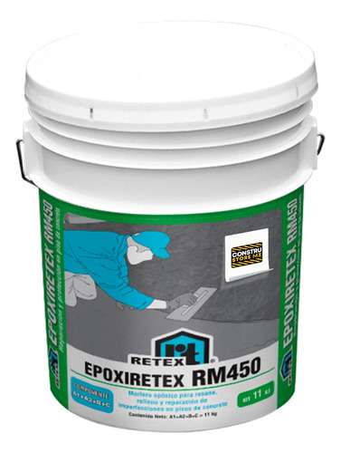 Epoxiretex Rm450 Mortero Epóxico De Reparación Kit 11 Kg