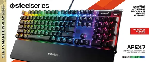 Steelseries Apex 7 Teclado Mecánico Para Juegos - Pantall...