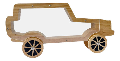 Hucha De Madera Con Forma De Coche Para Decoración De Nombre