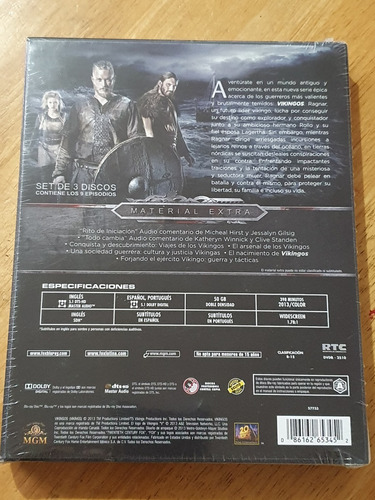 Serie Vikingos Primera Temporada Nueva Original En Blu Ray