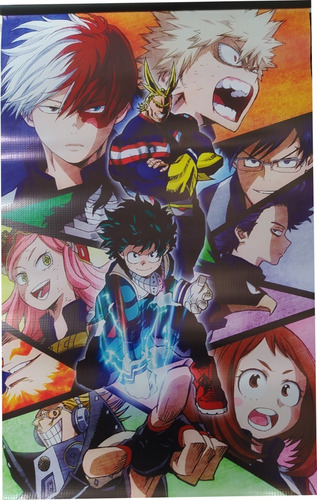 Lona Poster Decorativo My Hero Academia Todoroki Deku Anime