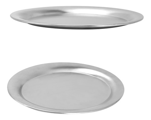Plato De Comida Ovalado De Acero Inoxidable, Pequeño, Multif