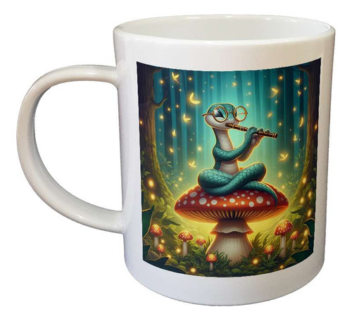 Taza Plastico Serpiente Tocando La Flauta Bosque M3