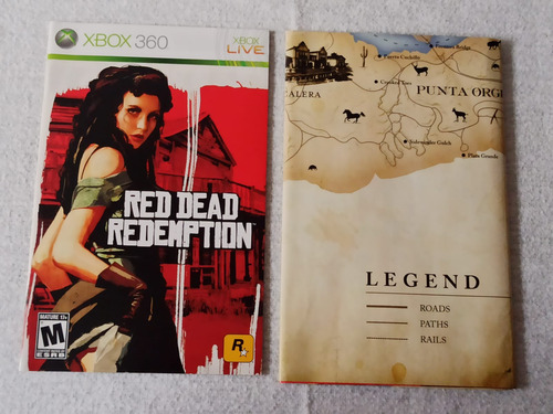 Red Dead Redemption Xbox 360 Original Físico Con Mapa (Usado)