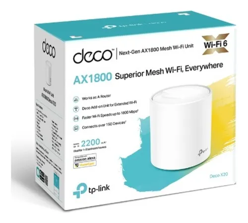 Access Point Mesh Wi-fi 6 Doble Banda AX1800 Giga Deco x20