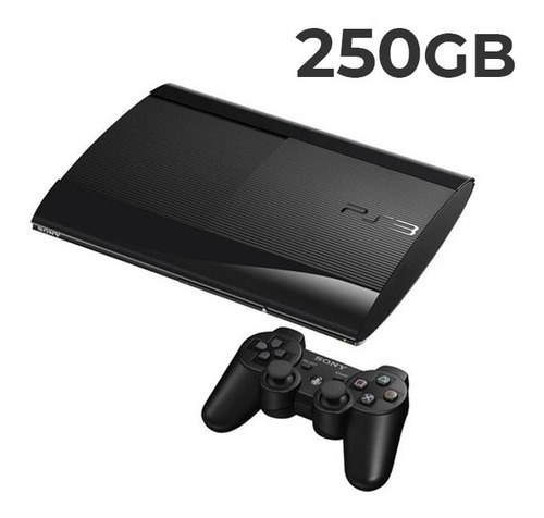 Ps3 Super Slim 250gb Preto - Original - Semi Novo