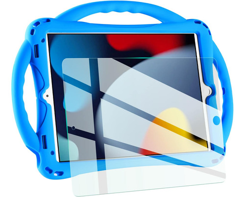 Funda Para iPad 10.2 Topesct 9/8/7 Gen Ideal P/niños/azul