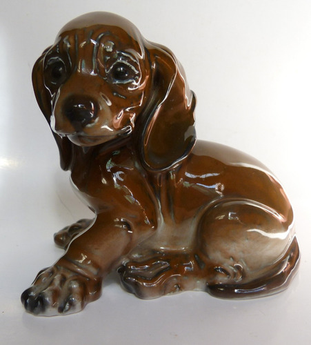 Figura Porcelana Rosenthal Dachshund Perro Salchicha Kusper