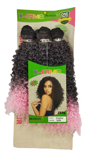 Cabelo Orgânico Cacheado Golvo 285 G Cor #t1b/pink