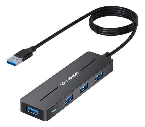 Meanhigh Concentrador Usb 3.0 De 4 Puertos Ultradelgado De D