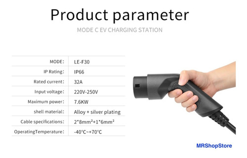 Imagem 6 de 10 de Carregador Wallbox Para Carro Elétrico 7.68kw Conector Tipo2